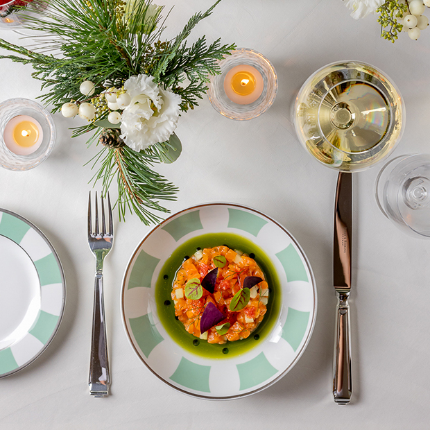 Sample dish for new Year's Eve at Claridge's