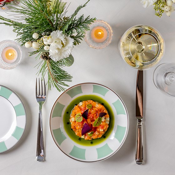 Sample dish for new Year's Eve at Claridge's