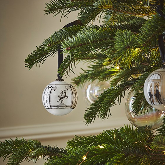 Christmas Tree bauble on a tree