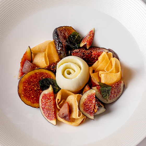 Dessert at Claridge's Restaurant. This is a dish of figs and ice cream