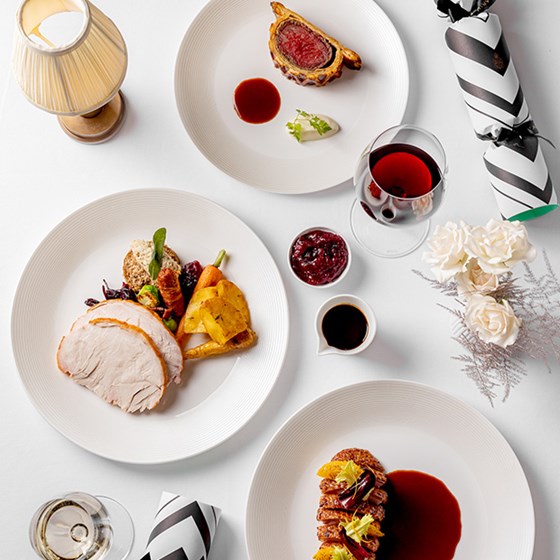 festive food image at Claridge's restaurant