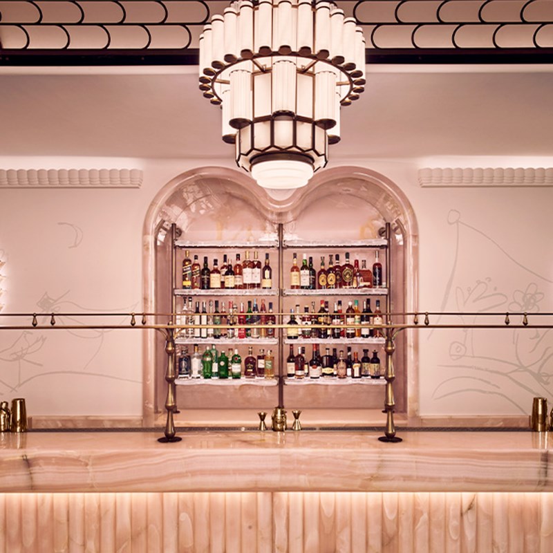 The Painter's Room Bar Detail Bottle View