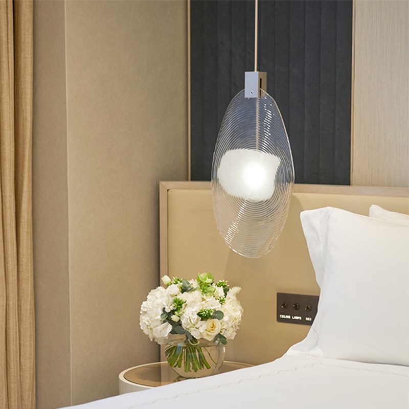 Mayfair Suite Lights by bed detail