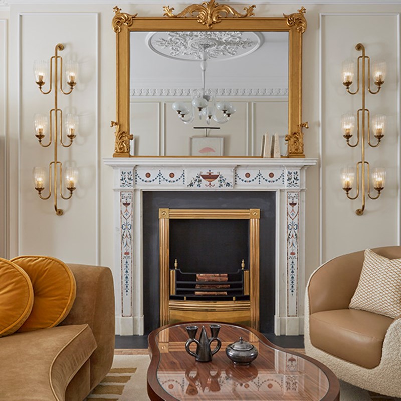 Mayfair Suite detail with mirror over the fireplace